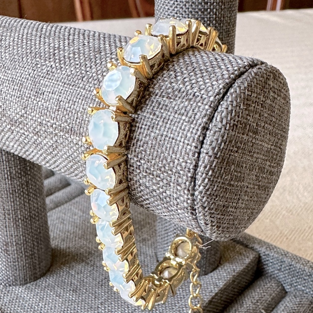 Opal Crystal Gold Tennis Impression Bracelet from Park Lane Jewelry - Picture 5 of 11
